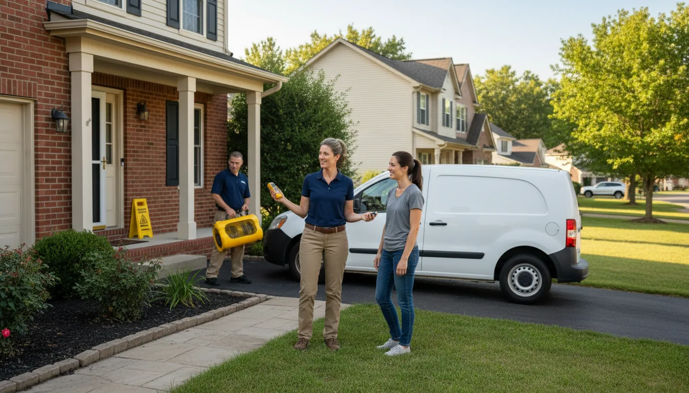 Residential water damage restoration in Duncan, MS